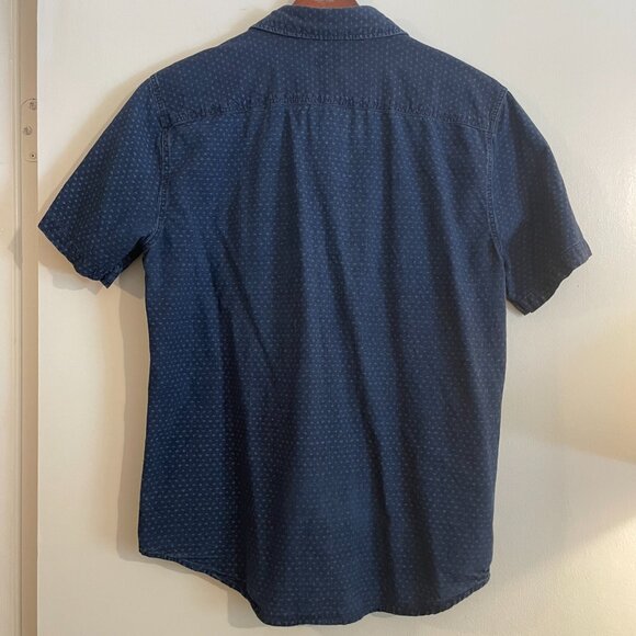 Faherty Coast Indigo Fleck Cotton Chambray Denim Button Shirt Medium - Picture 6 of 7